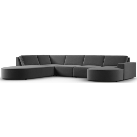 Sofa panoramiczna Carlo 5 os. 368/262 w aksamitnej tkaninie producenta Milo Casa.