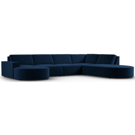 Sofa panoramiczna Carlo 5 os. 368/262 w aksamitnej tkaninie producenta Milo Casa.