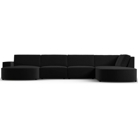 Sofa panoramiczna 5 os. zaokrąglona Carlo 368/262 w aksamitnej tkaninie Milo Casa