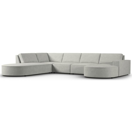 Carlo 368/262 panoramic 5-seater rounded sofa in Milo Casa corduroy fabric