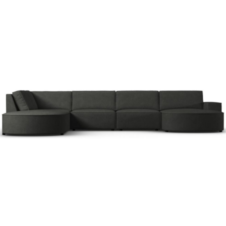 Sofa panoramiczna 5 os. zaokraglona Carlo 368/262 w sztruksowej tkaninie Milo Casa