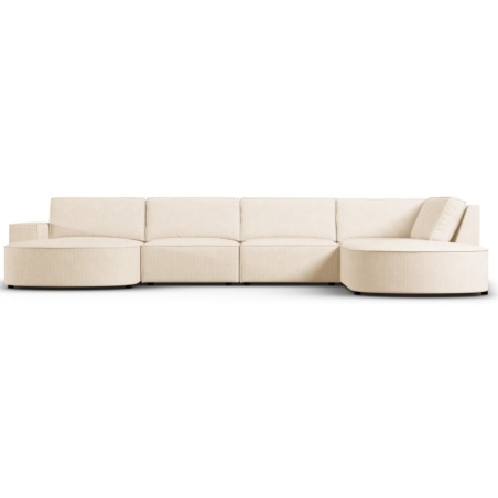 Sofa panoramiczna 5 os. zaokraglona Carlo 368/262 w sztruksowej tkaninie Milo Casa