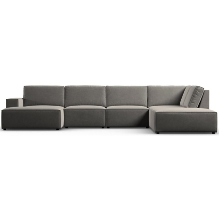 Sofa panoramiczna 7 os. Carlo w aksamitnej tkaninie Milo Casa