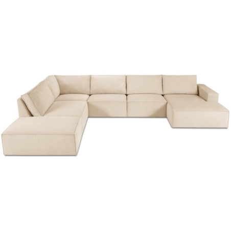 Sofa panoramiczna 7 os. Carlo w sztruksowej tkaninie Milo Casa