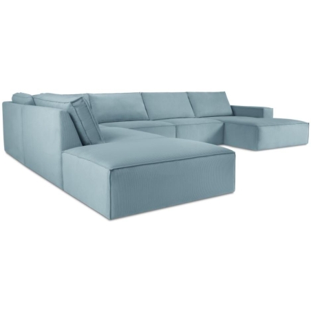 Sofa panoramiczna Carlo 7 os. w sztruksowej tkaninie producenta Milo Casa.