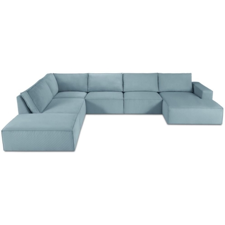 Carlo 7-seater panoramic sofa in Milo Casa corduroy fabric