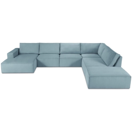 Carlo 7-seater panoramic sofa in Milo Casa corduroy fabric