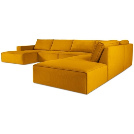 Carlo 7-seater panoramic sofa in Milo Casa corduroy fabric