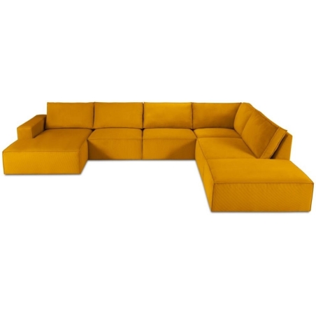 Carlo 7-seater panoramic sofa in Milo Casa corduroy fabric