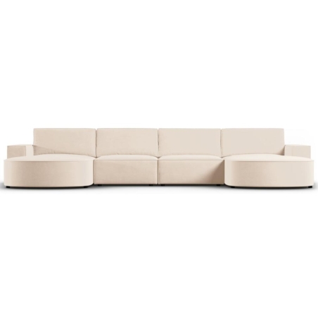 Panoramic sofa 5 seater. Carlo 372/166 rounded in Milo Casa velvet fabric