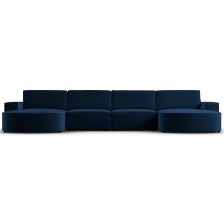 Panoramic sofa 5 seater. Carlo 372/166 rounded in Milo Casa velvet fabric