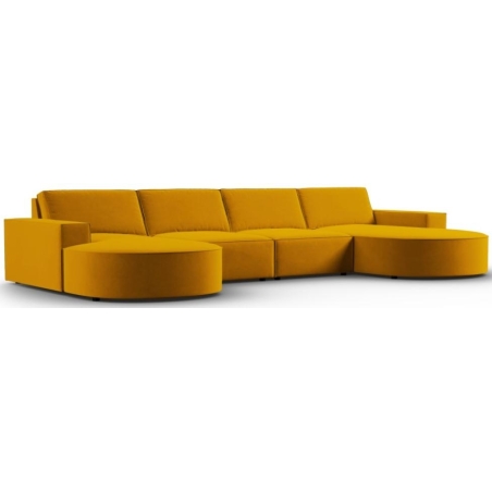 Sofa panoramiczna Carlo 5 os. 372/166 w aksamitnej tkaninie	producenta Milo Casa.