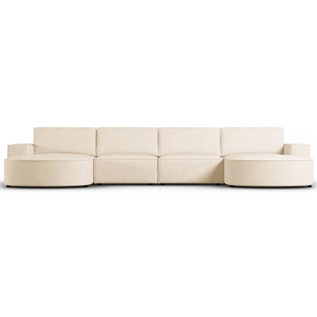 Panoramic sofa 5 seater. Carlo 372/166 rounded in Milo Casa corduroy fabric