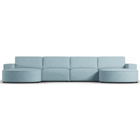 Panoramic sofa 5 seater. Carlo 372/166 rounded in Milo Casa corduroy fabric