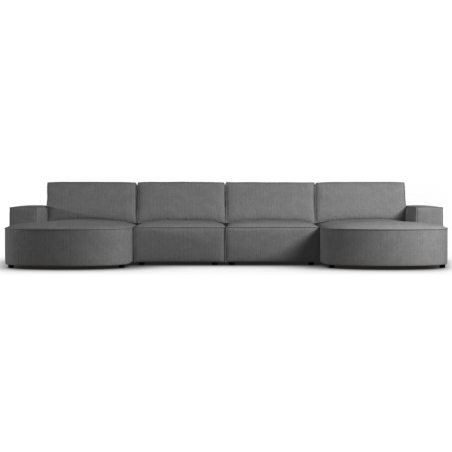 Sofa panoramiczna 5 os. Carlo 372/166 zaokrąglona w sztruksowej tkaninie Milo Casa