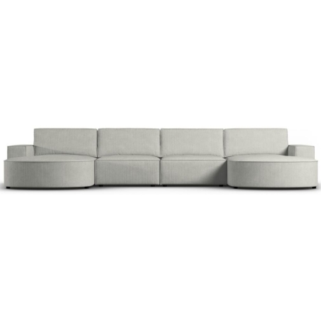 Sofa panoramiczna 5 os. Carlo 372/166 zaokrąglona w sztruksowej tkaninie Milo Casa