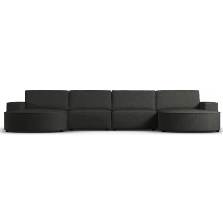 Sofa panoramiczna 5 os. Carlo 372/166 zaokrąglona w sztruksowej tkaninie Milo Casa