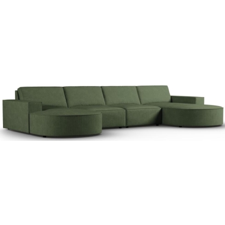 Panoramic sofa 5 seater. Carlo 372/166 rounded in Milo Casa corduroy fabric