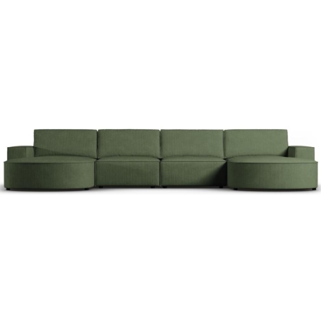 Sofa panoramiczna 5 os. Carlo 372/166 zaokrąglona w sztruksowej tkaninie Milo Casa