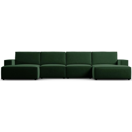 Sofa panoramiczna narożna 5 os. Carlo 372/166 w aksamitnej tkaninie Milo Casa