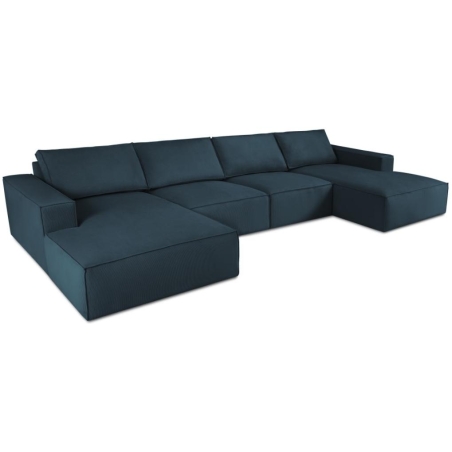 Sofa panoramiczna Carlo 5 os. 372/166 kwadratowa w sztruksowej tkaninie producenta Milo Casa.