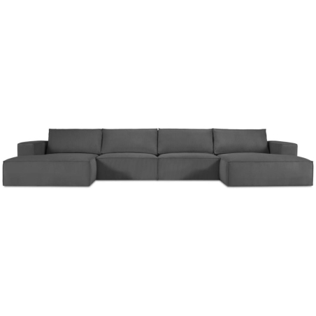 Panoramic sofa 5 seater. Carlo 372/166 in Milo Casa corduroy fabric