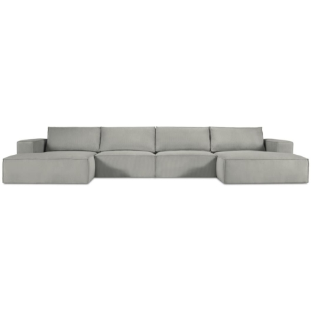 Panoramic sofa 5 seater. Carlo 372/166 in Milo Casa corduroy fabric