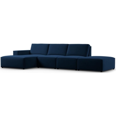 Corner sofa 5 seater. Carlo in velvet fabric by Milo Casa