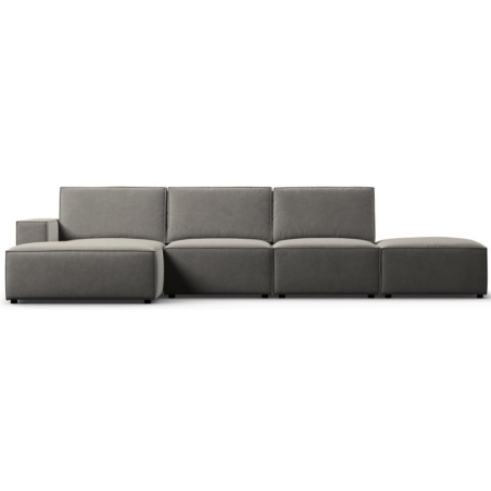 Corner sofa 5 seater. Carlo in velvet fabric by Milo Casa