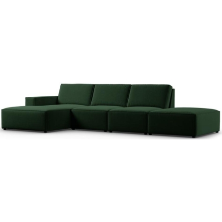 Corner sofa 5 seater. Carlo in velvet fabric by Milo Casa