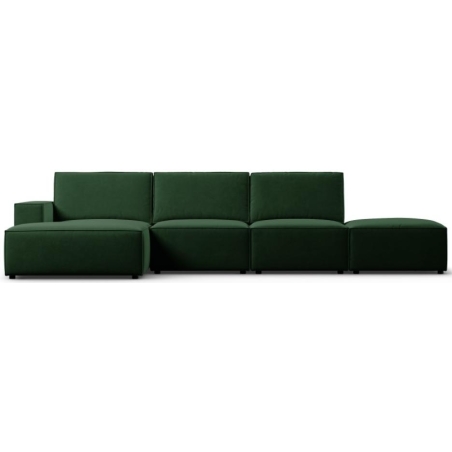 Corner sofa 5 seater. Carlo in velvet fabric by Milo Casa
