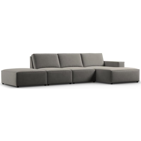 Corner sofa 5 seater. Carlo in velvet fabric by Milo Casa
