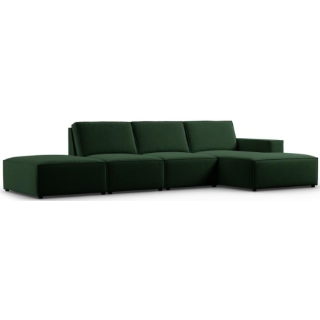Corner sofa 5 seater. Carlo in velvet fabric by Milo Casa