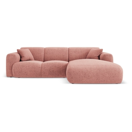 Sofa narożna 4-osobowa Nolio 260x170 Cosmopolitan design prawa różowa