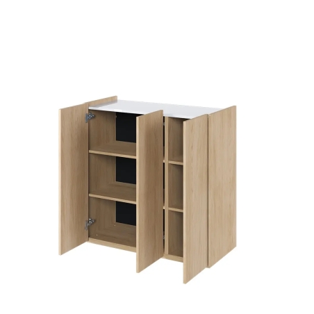 Komoda Easy EA-03 dąb scandi/biały połysk Lenart