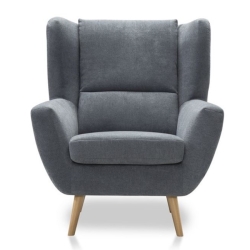 Kolor tapicerki: shades of grey Colour of the feet: Walnut Group A1: Castel 97 