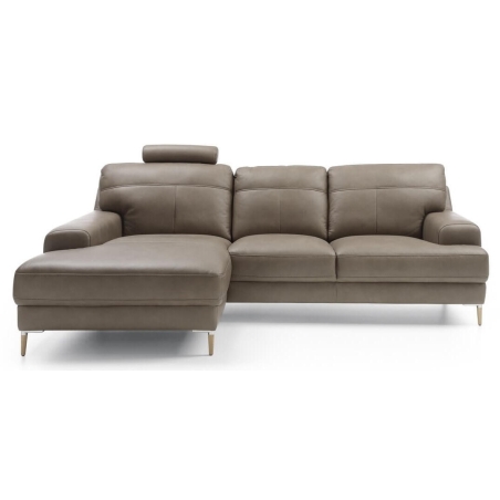 Strona narożnika - Lewa, Gala Collezione kolory nóżek - Buk natura, Gala Madras - Skóra Madras G-170 frappe, kolor - Odcienie brązu