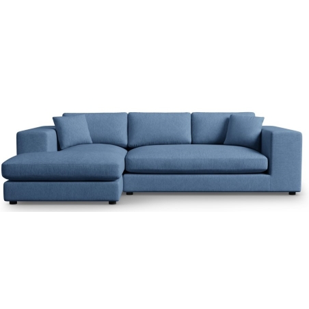 Sofa narożna Tendance tkanina strukturalna Christian Lacroix ciemnoniebieska lewostronna