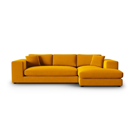Sofa narożna Tendance aksamit Christian Lacroix prawostronna złota
