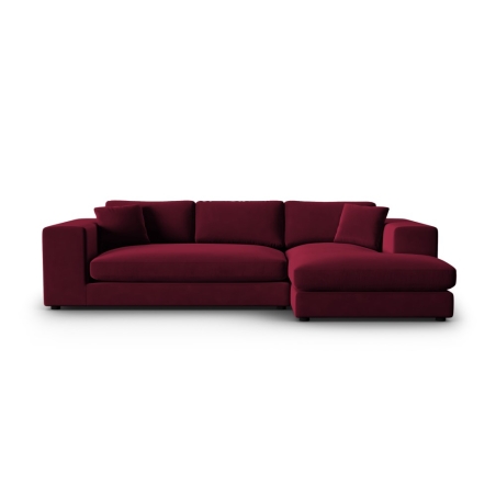 Sofa narożna Tendance aksamit Christian Lacroix prawostronna czerwona