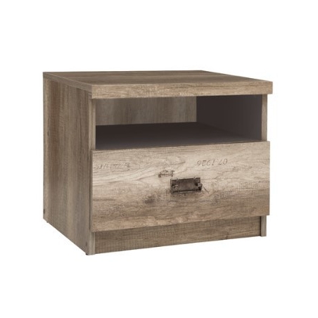 Malcolm bedside table Black Red White