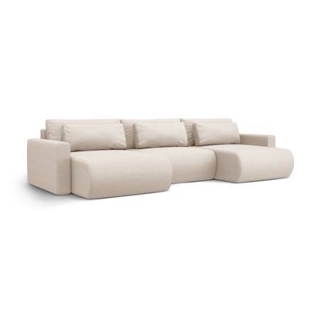 4-seater corner sofa with sleeping function Belfast Structural fabric Cosmopolitan-design