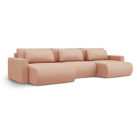 4-seater corner sofa with sleeping function Belfast Structural fabric Cosmopolitan-design