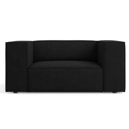 colour - shades of black, Arendal chenille with corduroy effect Cosmopolitan-design - Noir (Bra6)