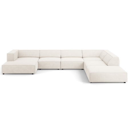 7-seater Arendal chaise lounge sofa with corduroy effect Cosmopolitan Design