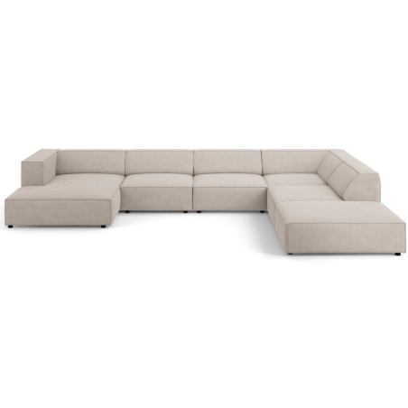 7-seater Arendal chaise lounge sofa with corduroy effect Cosmopolitan Design