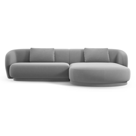 Corner side - Rights, colour - shades of grey, Welur Camden Cosmopolitan-design - Gris Clair (CasAsh)