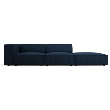 Sofa 4-osobowa szenil z efektem sztruksu Arendal Cosmopolitan Design prawostronna granatowy