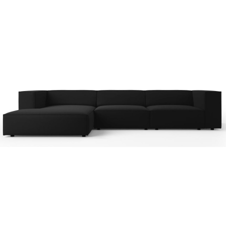 Narożnik 4-osobowy Arendal welur Cosmopolitan Design lewostronny czarny