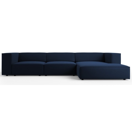 Narożnik 4-osobowy Arendal welur Cosmopolitan Design prawostronny granatowy